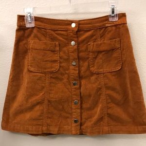 Urban Outfitters Suede button down skirt